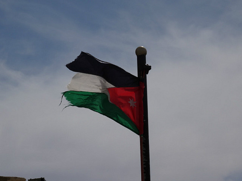 Jordanian Flag over Karak Castle
