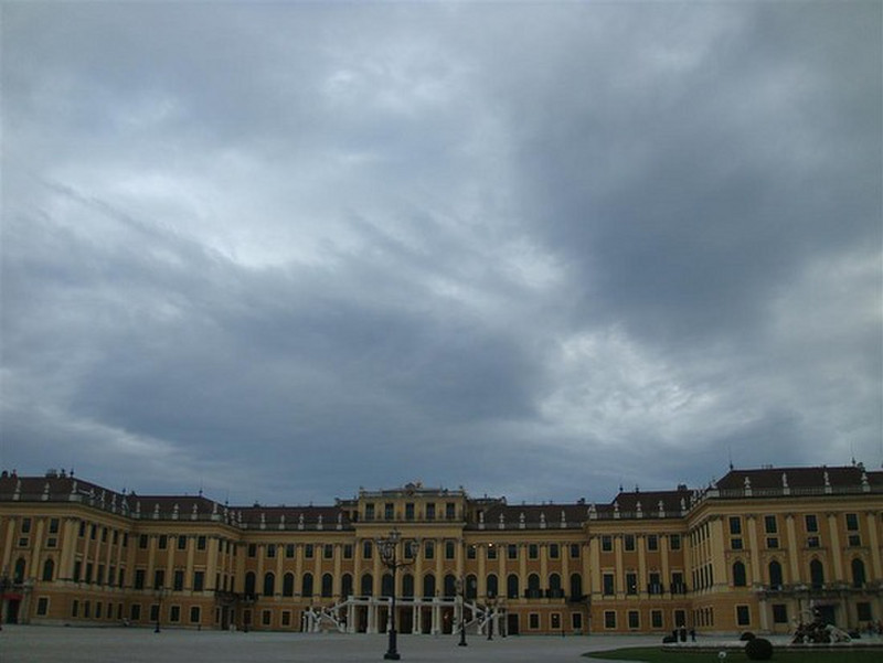 schonbrunn palace stormy weather