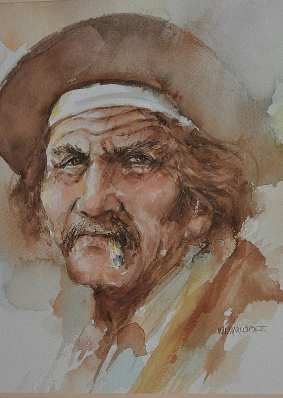 Watercolor of a Gaucho