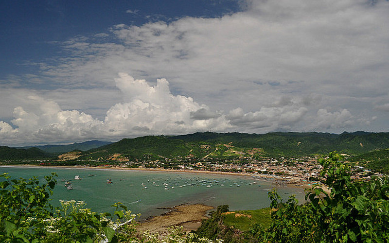 Puerto Lopez sits in a beautiful location