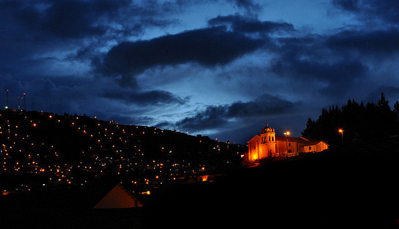 Night falls on San Cristobal