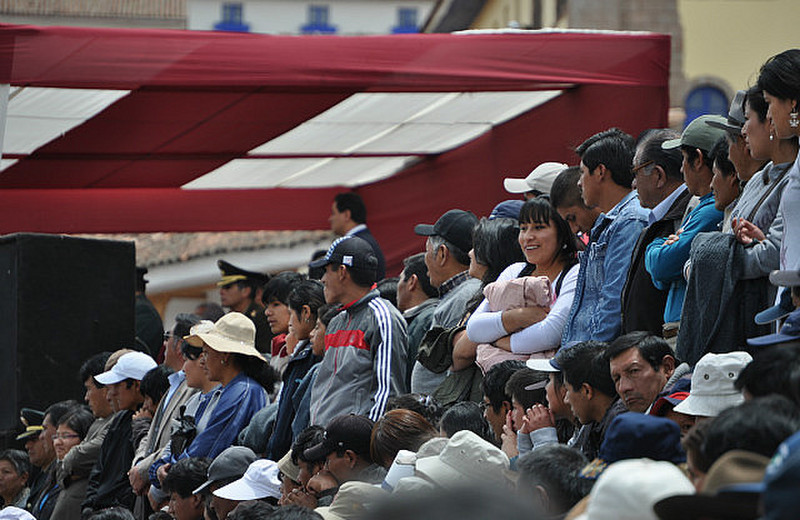 Crowd watching festival
