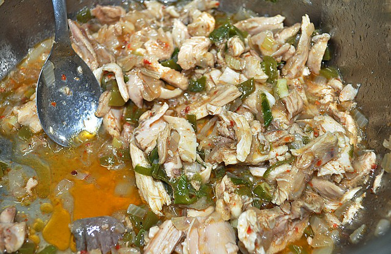 Prepared chicken and vegetables