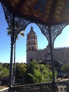 Plaza and church in Alamos
