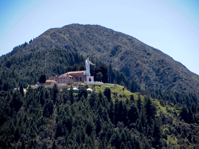 The church on the hill with statue of Christ 