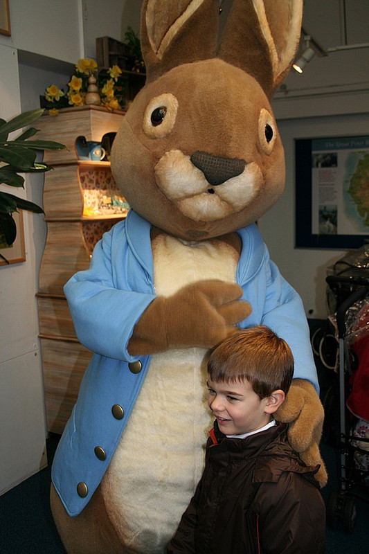 Matthew, with Peter Rabbit