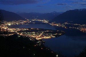 The lights of Ascona from Il Monte