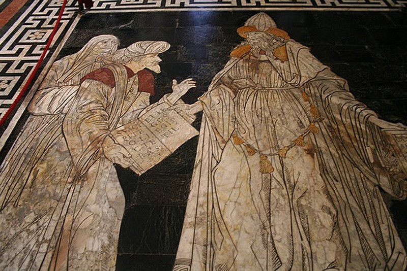 Marble floors, Siena, the Duomo