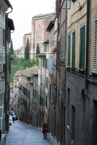 Steep streets of Siena