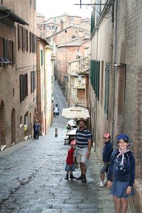 Steep streets of Siena