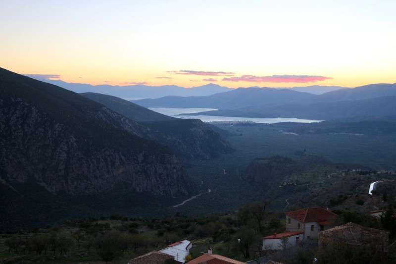 Delphi sunset