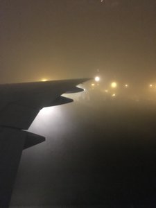 Fog which delayed our flight