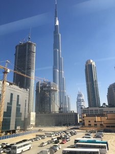 Burj Khalifa, view from the train