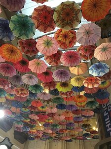Umbrella alley, so pretty!