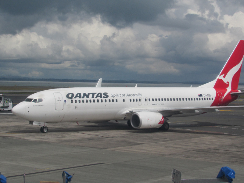 Qantas Airlines at Auckland Airport