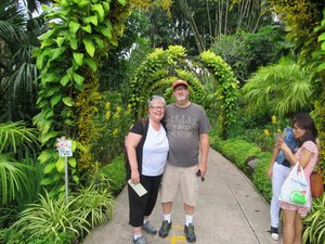 Us in the Orchid Garden walk-way