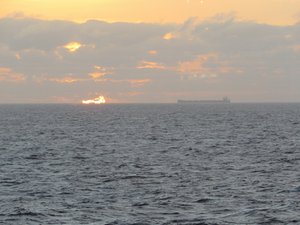 Sun Rise with Ship