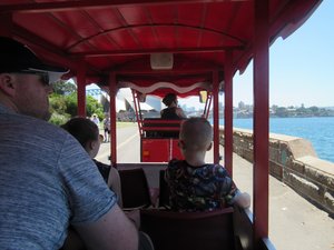 Riding on the little park Train