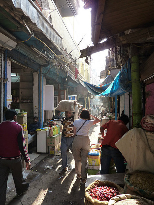Typical street in old Delhi