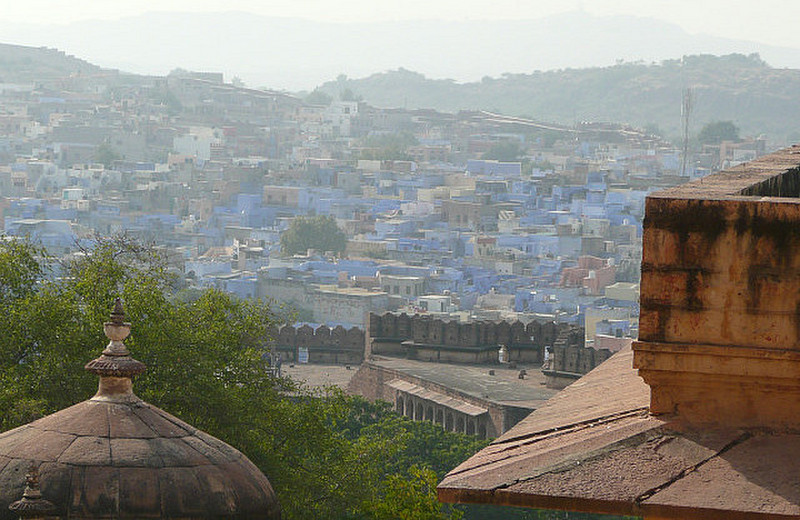 The blue city from the fort