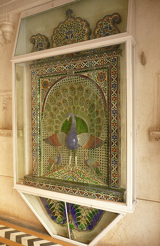 A peacock mosaic