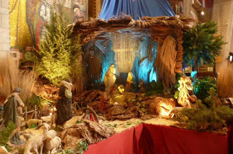 Nativity scene in the church