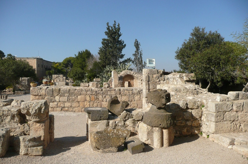 Gardens and ruins at Mount of Beatitudes