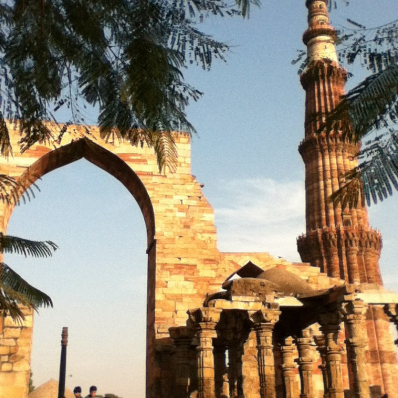 Qutab Minar with Iron Column, India