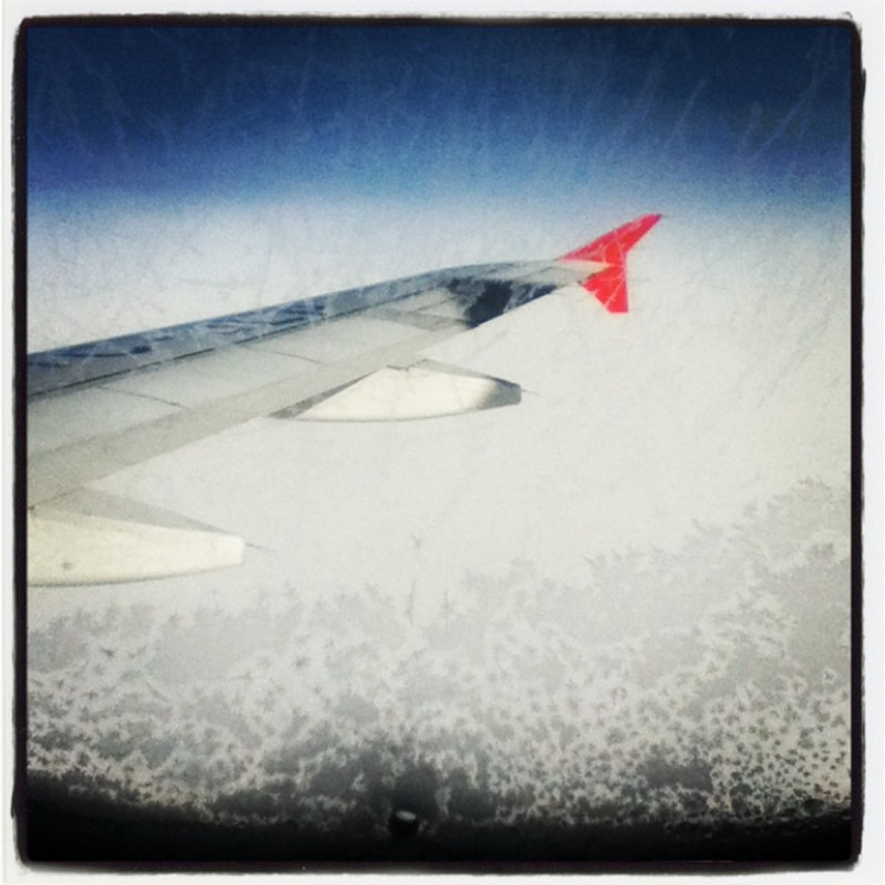 Flying into ice-cold Germany