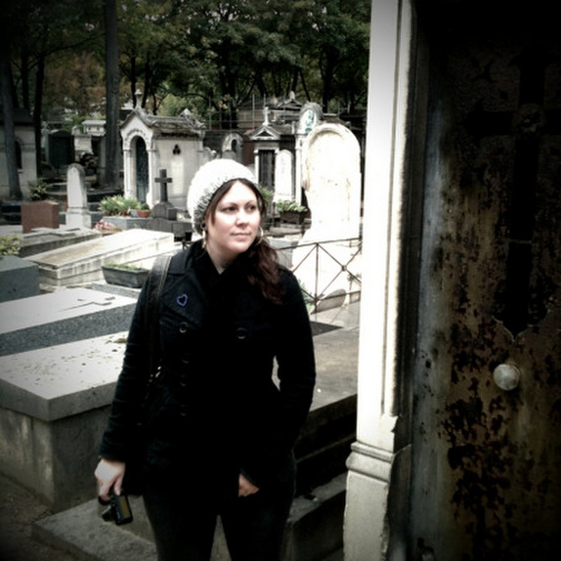 Marleah in the Cemetery 