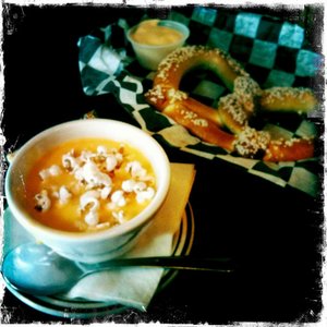 Pretzel and Cheese Soup