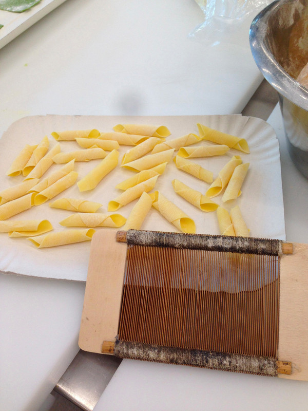 Garganelli, made with this great tool.