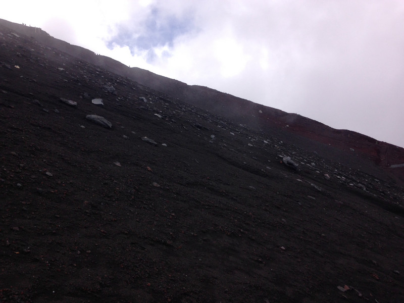The volcanic terrain was like a moonscape