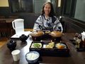 My Ryokan dinner- traditional food, served by a beautiful elderly couple  
