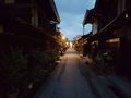 Takayama Old town in the evening shuts down