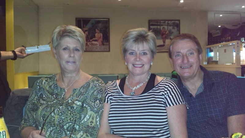 Mary, Sue and Clint out for dinner