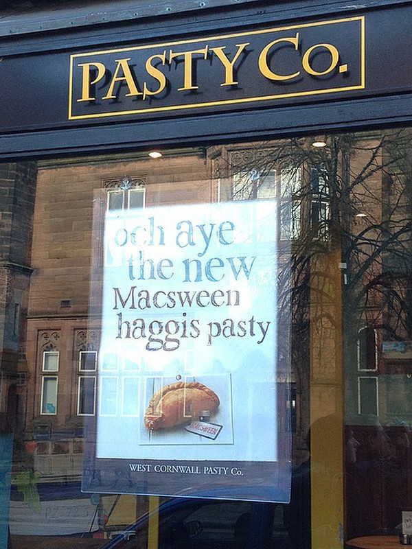 Haggis Pasty for lunch !