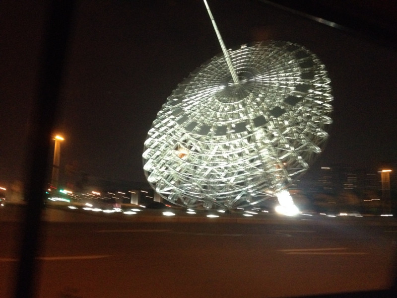 This was in the middle of a roundabout 