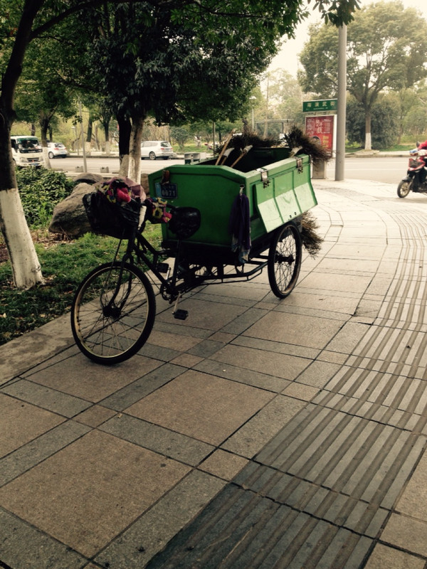 A street cleaners cart 