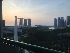 Our last early morning view of Marina Bay