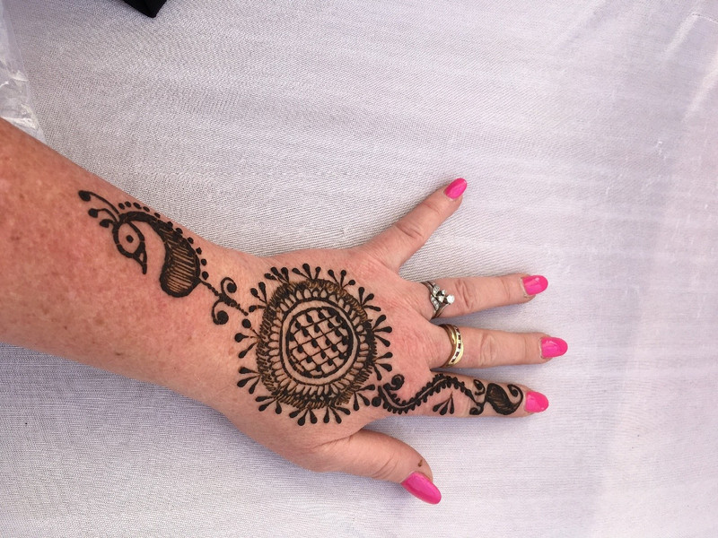 Henna on my left hand