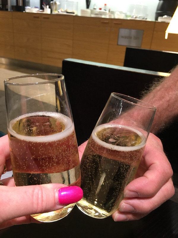 Champagne to start our journey 