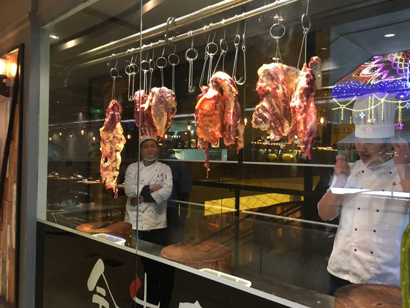Hanging meats 