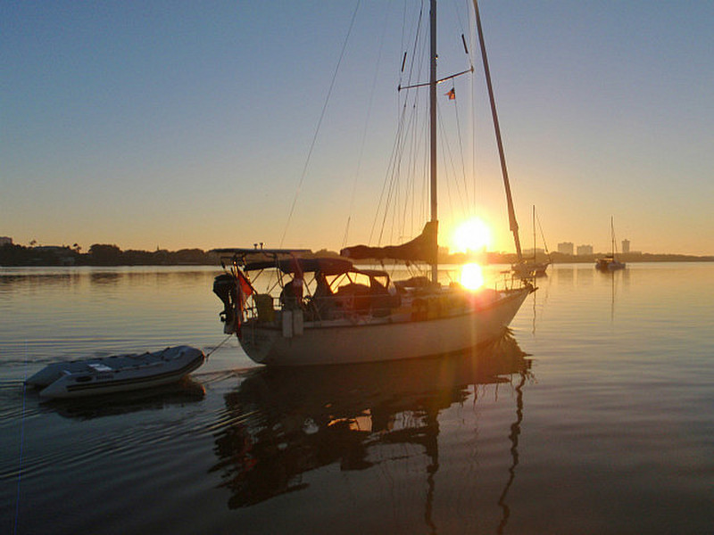 Sailing into the sunrise!