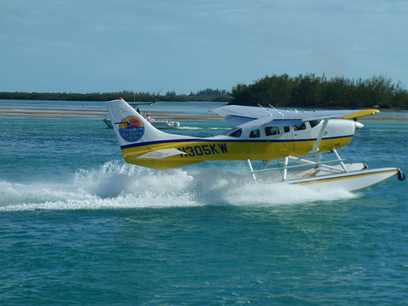 Float planes take off daily