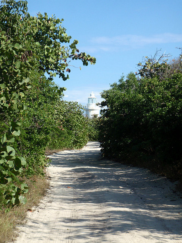 Dirt road to the lighthouse and Helicopter pad
