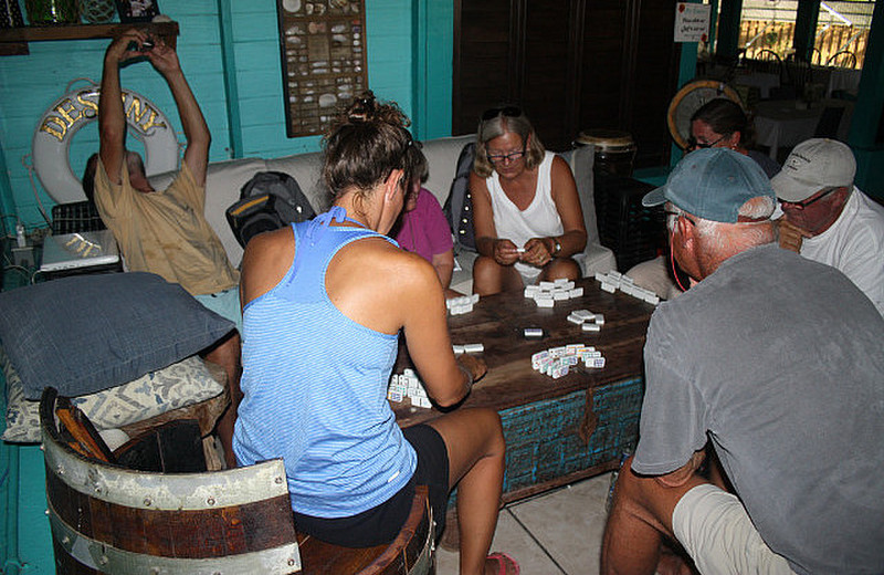 Mexican Train Dominoes at Staniel Cay Yacht Club!