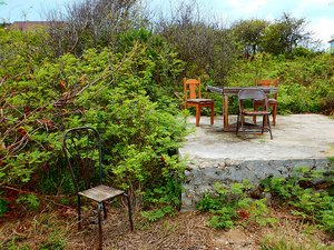 Table and chairs...in the middle of no where. ??