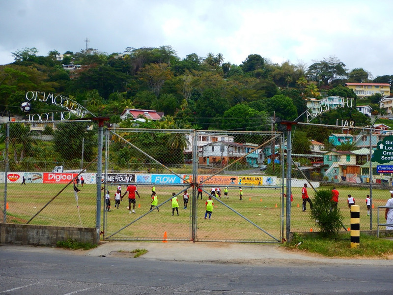 The soccer field.