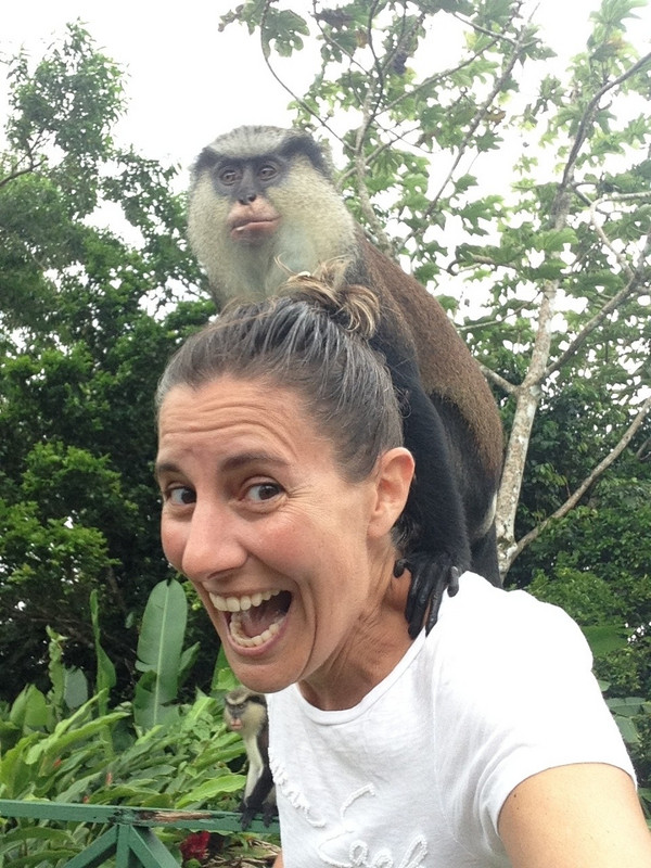 Yes, I have a monkey on my head. 